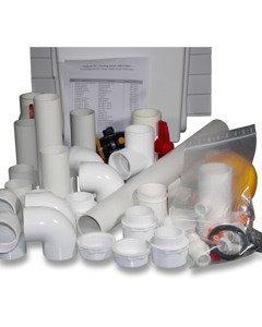 Supply unit 500mm PVC incl piping material cpl f/RM2